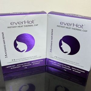 Instant Heat Thermal Cap Intensive Conditioning Treatment Set of 2 New